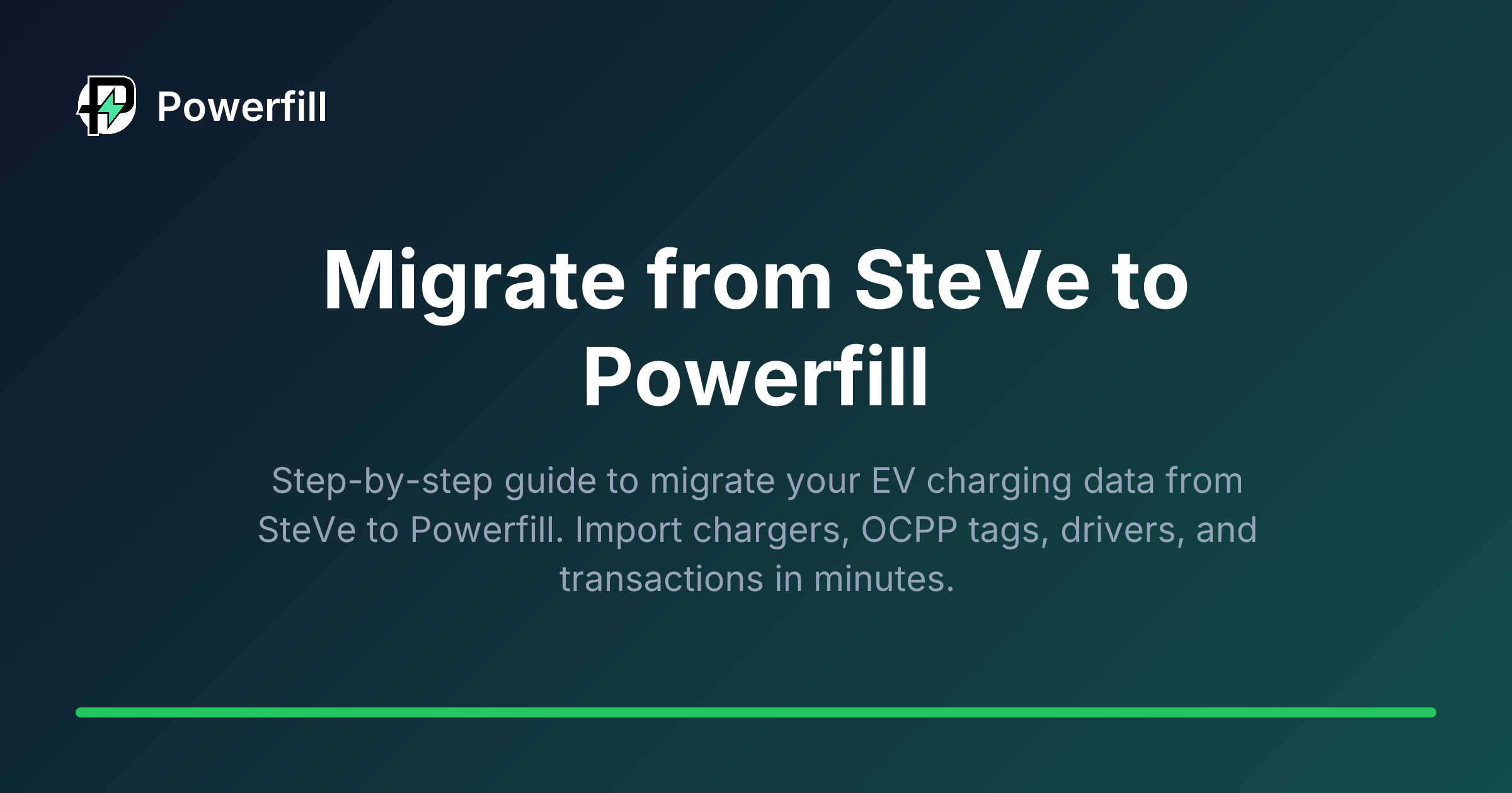 Migrate from SteVe to Powerfill - Powerfill Docs