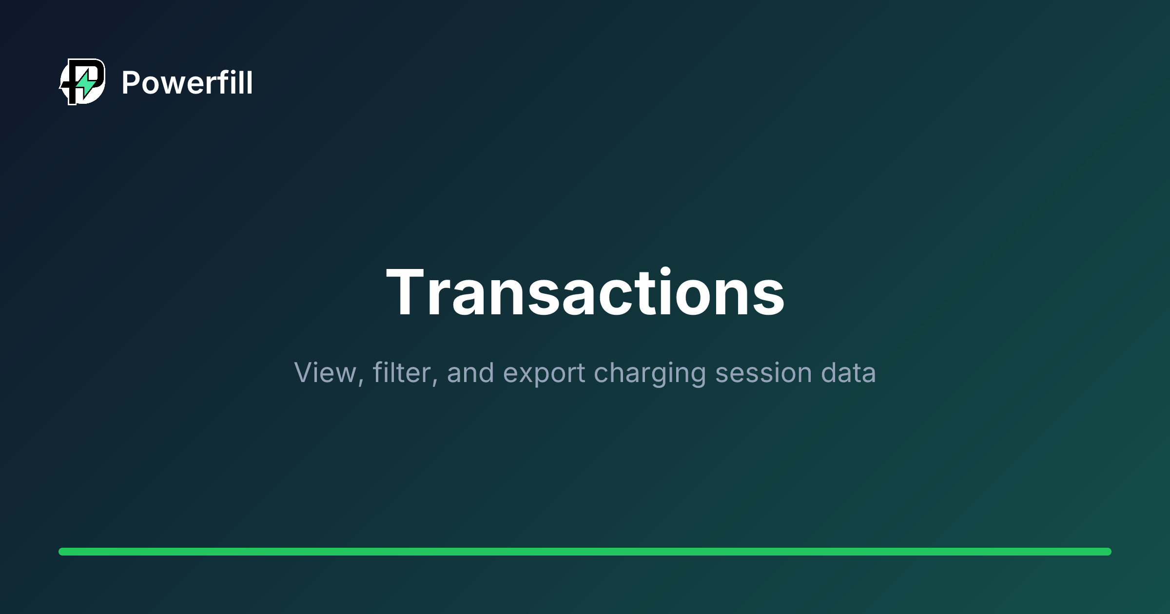 Transactions - Powerfill Docs